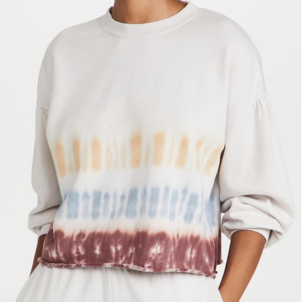 Z Supply Cropped Tie Dye Sweatshirt, Size M